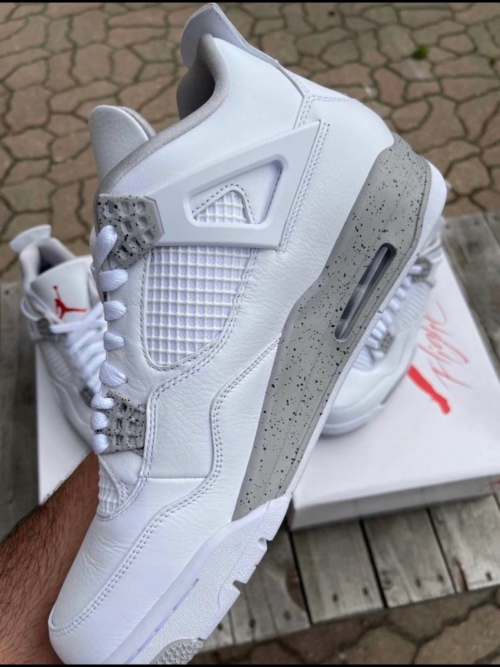Air Jordan 4 Retro White Oreo 2021 -Men's Basketball Sneakers Shoes - Picture 2 of 6